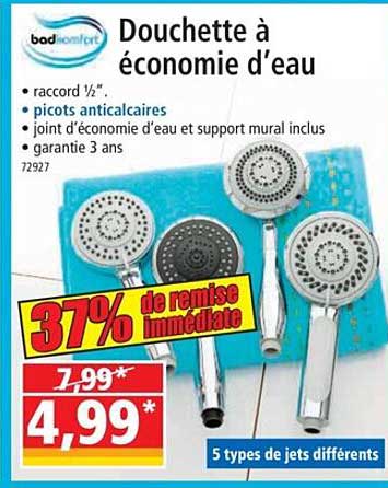 douchette à économie d'eau bad