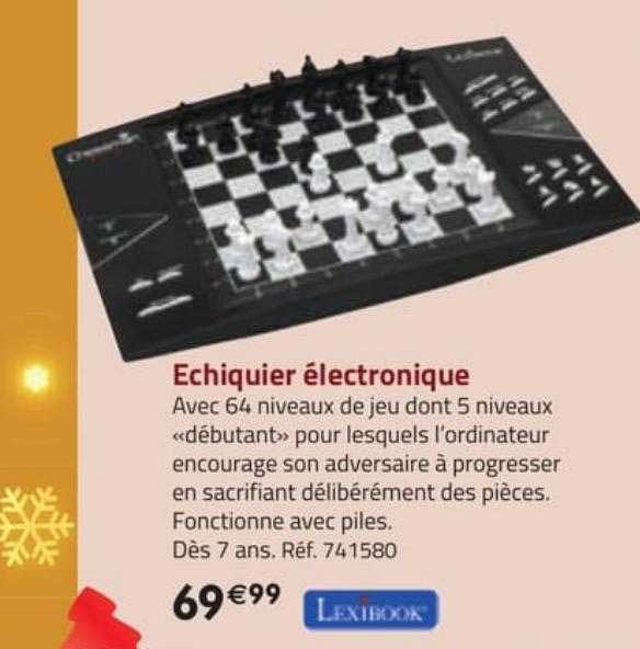 échiquier électronique lexibook