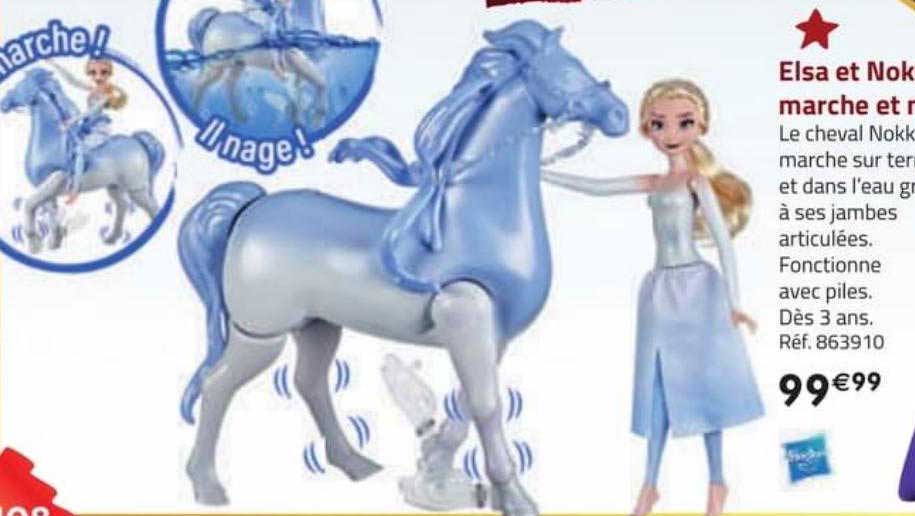 elsa et nokk marche et nage hasbro