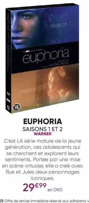 euphoria saisons 1 et 2 warner