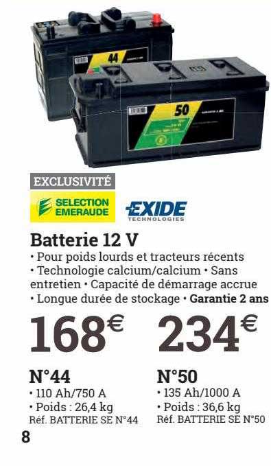 exide batterie 12v
