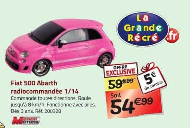 fiat 500 abarth radiocommandée 1-14 mondo motors