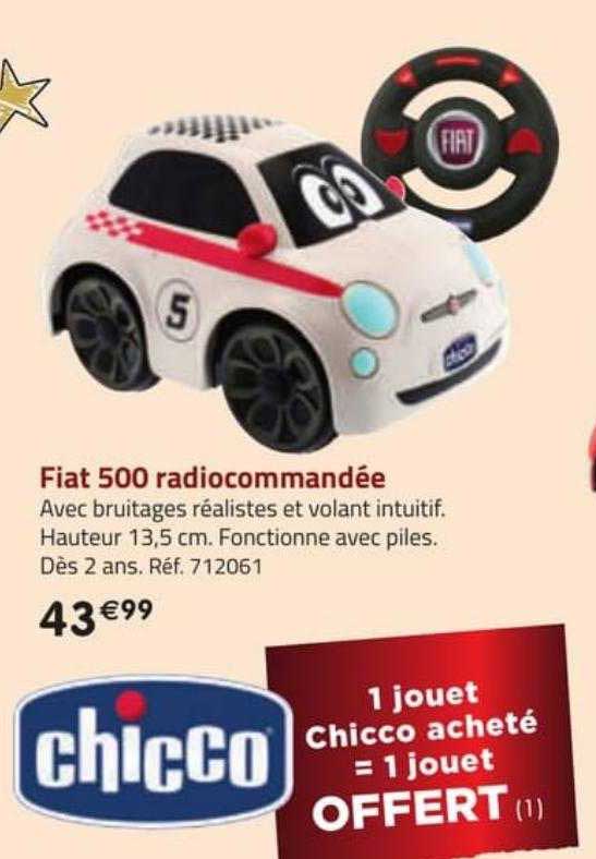 fiat 500 radiocommandée chicco