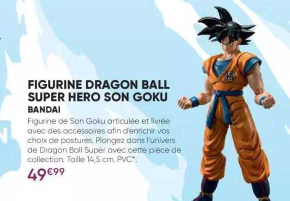 figurine dragon ball super hero son goku bandai