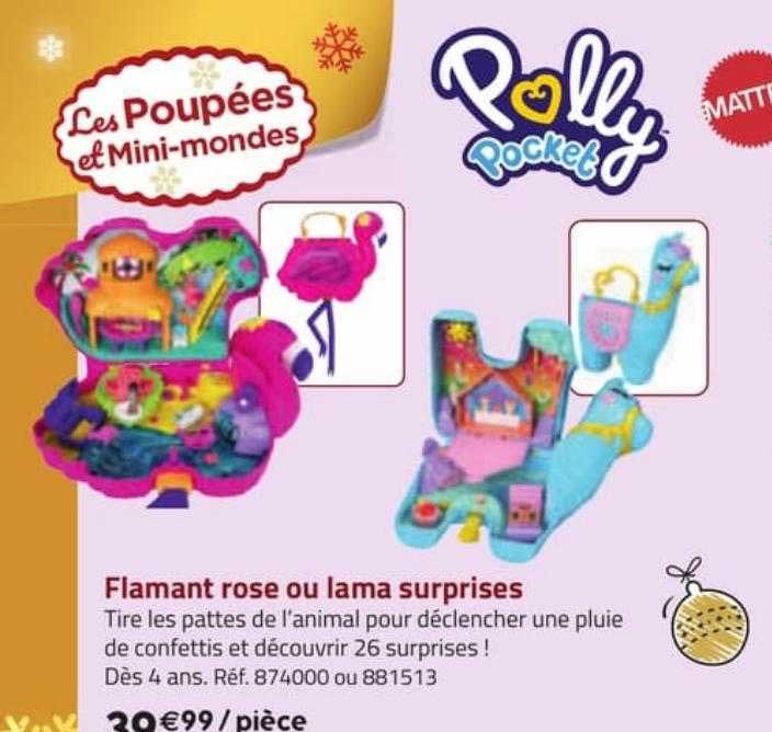 flamant rose ou lama surprises mattel
