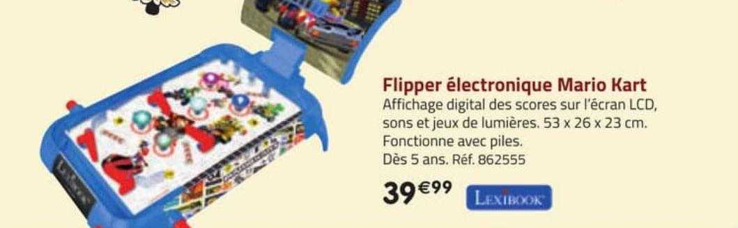 flipper électronique mario kart lexibook