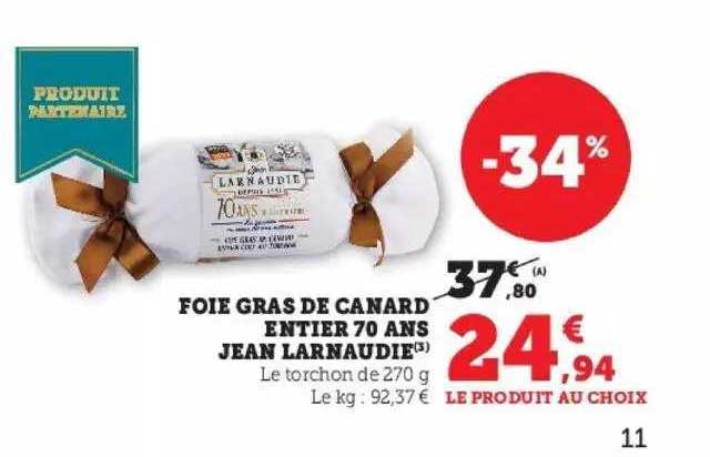 foie gras de canard entier 70 ans jean larnaudie