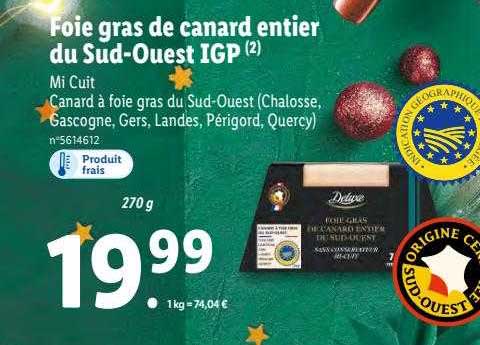 foie gras de canard entier du sud-ouest igp