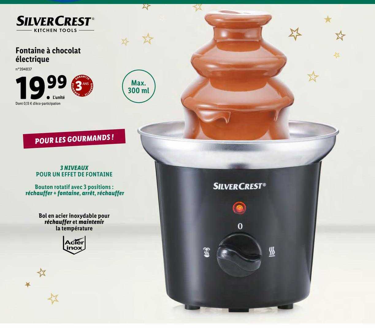 fontaine à chocolat électrique silver crest
