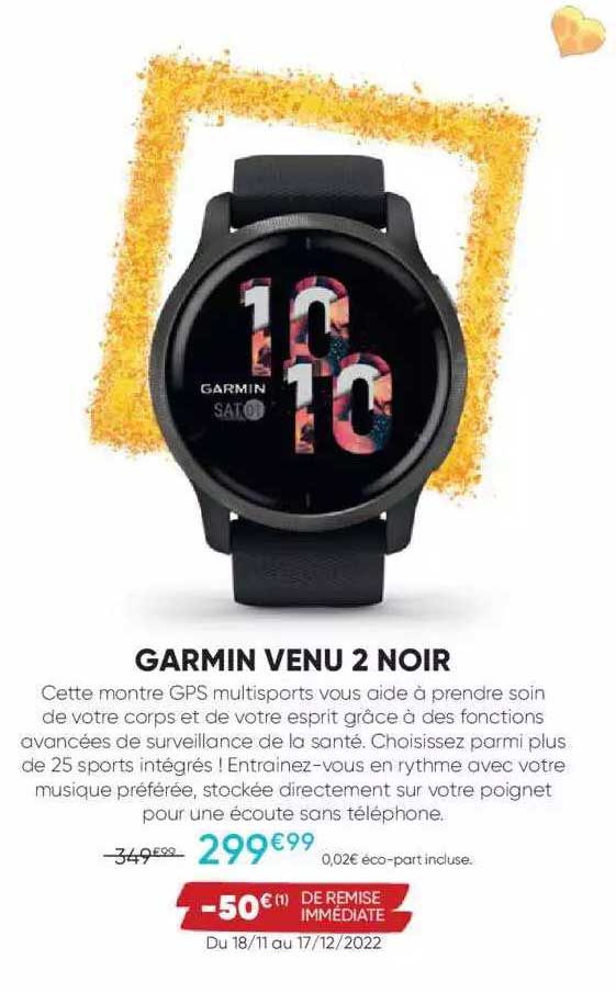 garmin venu 2 noir