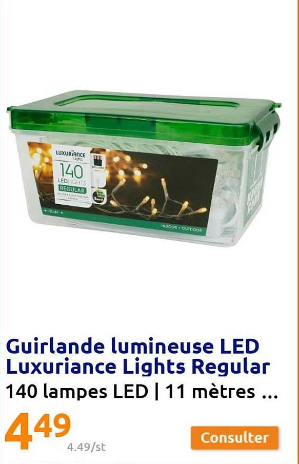 guirlande lumineuse led luxuriance lights regular