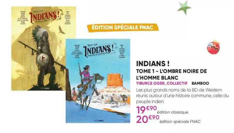 indians ! tome 1 - l'ombre noire de l'homme blanc - tiburce oger, collectif - bamboo