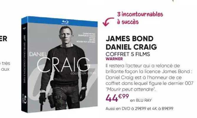 james bond daniel craig - coffret 5 films - warner