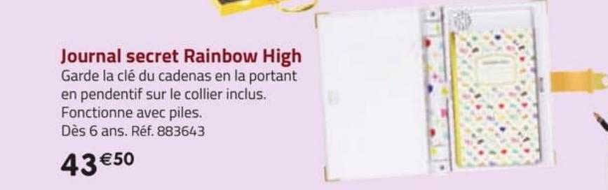 journal secret rainbow high