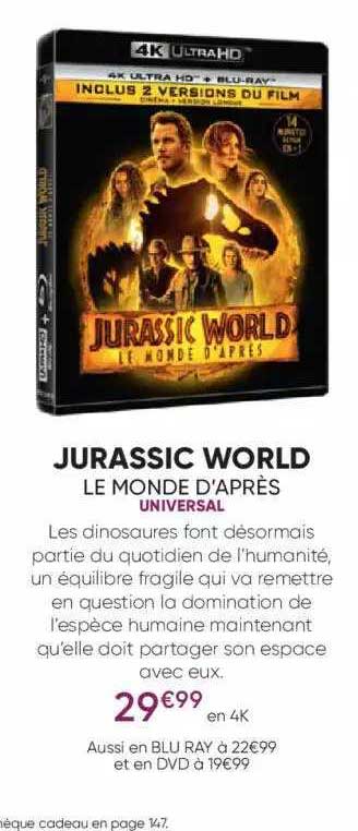 jurassic world - le monde d'après - universal