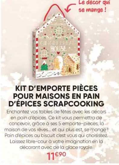 kit d'emporte pièces pour maisons en pain d'épices scrapcooking