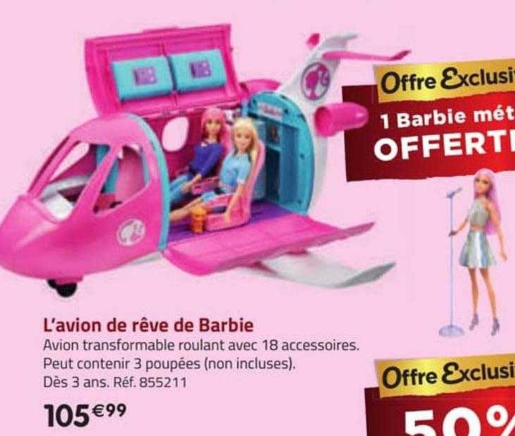 l'avion de rêve de barbie