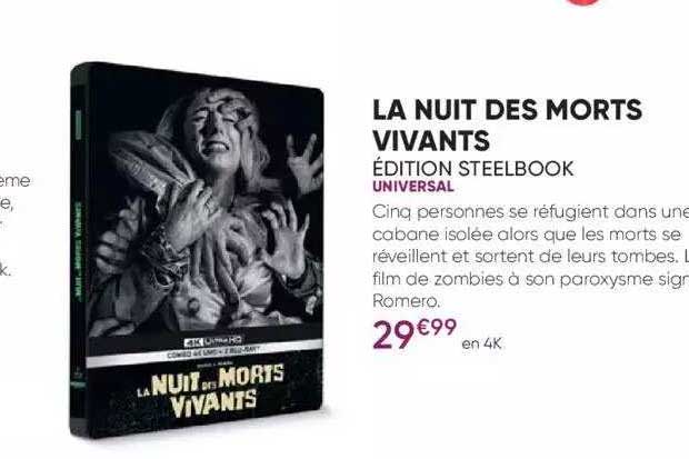 la nuit des morts vivants - édition steelbook - universal