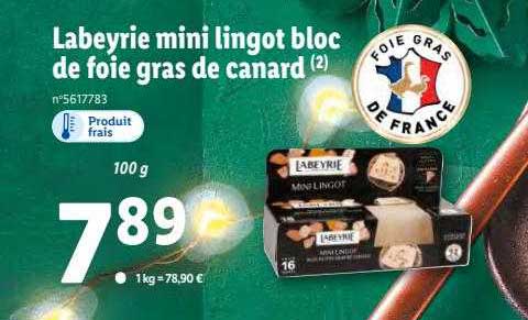 labeyrie mini lingot bloc de foie gras de canard
