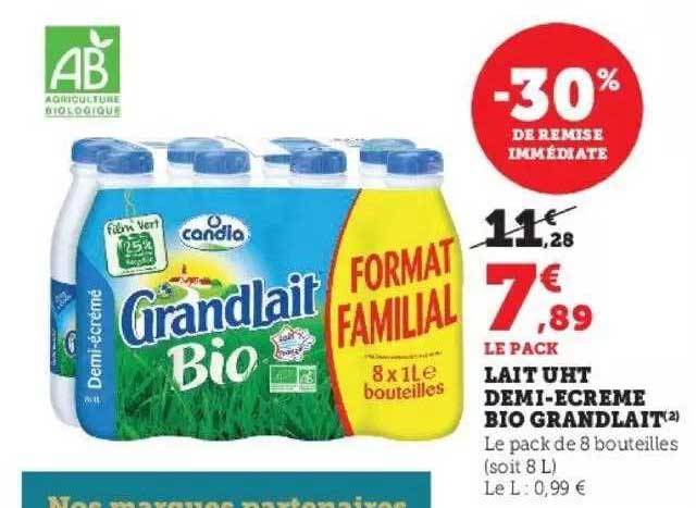 lait uht demi-écrémé bio grandlait
