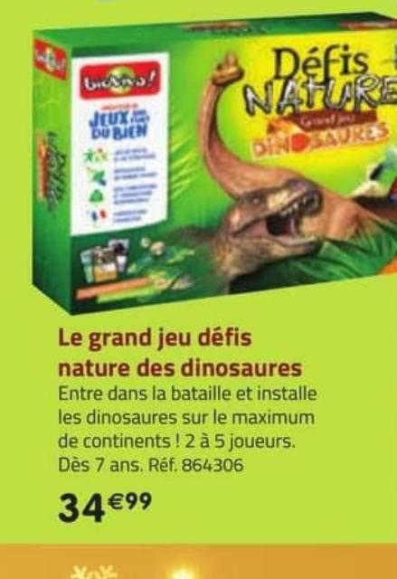 le grand jeu défis nature des dinosaures bioViva!
