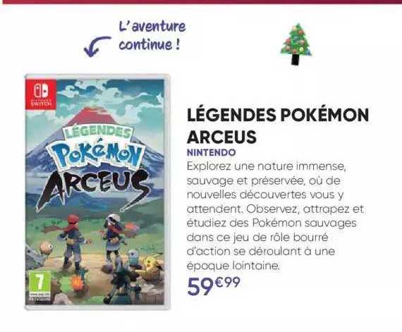 légendes pokémon arceus - nintendo