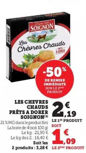 Les Chèvres Chauds Prêts à Dorer Soingon