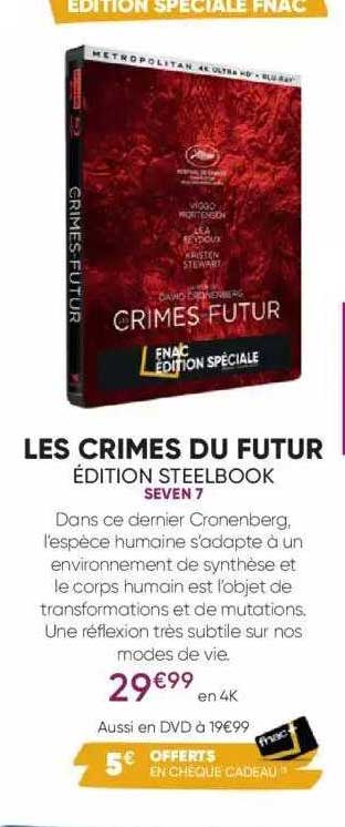 les crimes du futur - édition steelbook - seven 7