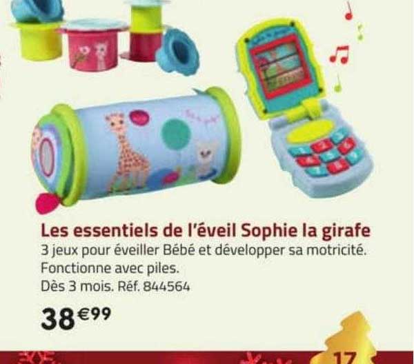 les essentiels de l'éveil sophie la girafe
