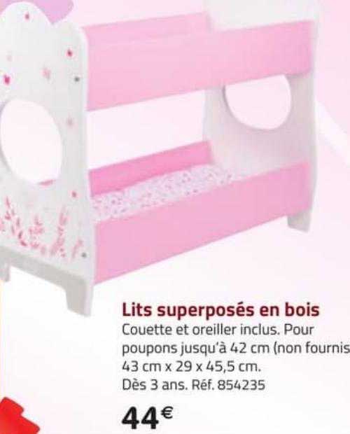lits superposés en bois