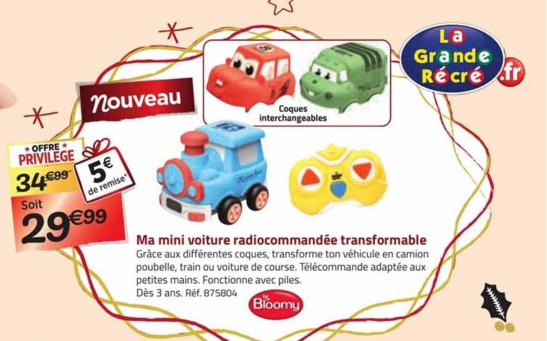 ma  mini voiture radiocommandée transformable bloomy