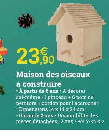 maison des oiseaux à construire