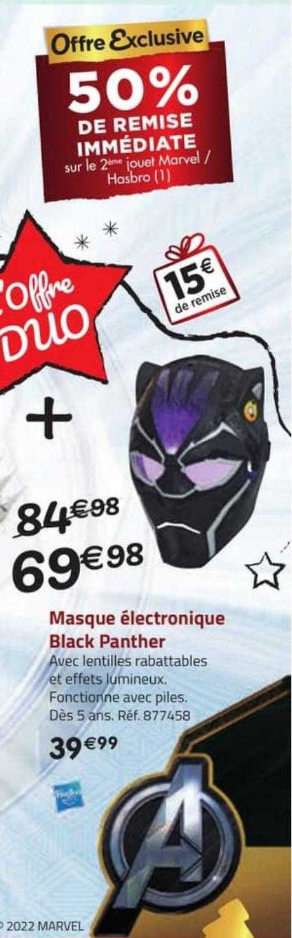 masque électronique black panther hasbro