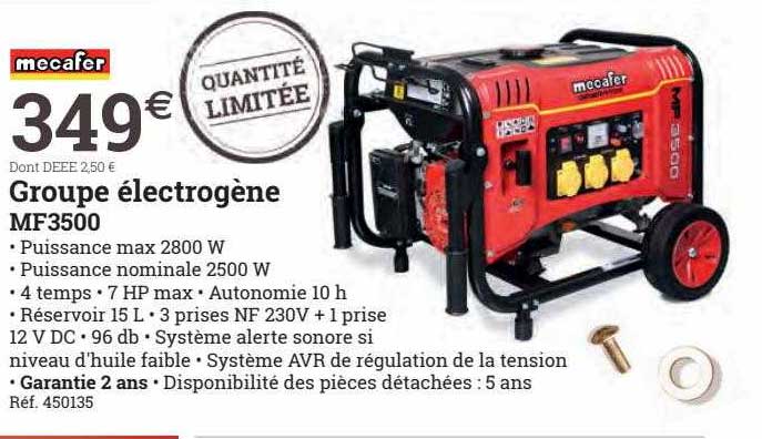 mccafer groupe électrogène mf3500