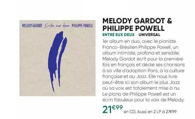 melody gardot & philippe powell - entre eux deux - universal