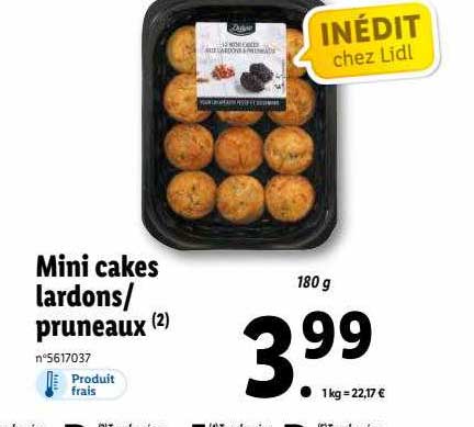 Mini Cakes Lardons-pruneaux Deluxe