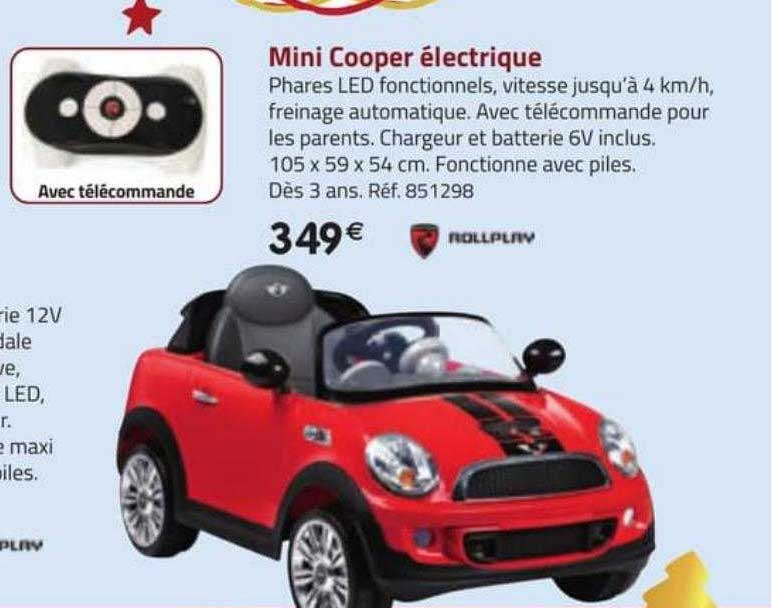 mini cooper électrique rollplay