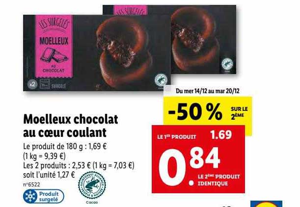 Moelleux Chocolat Au Coeur Coulant
