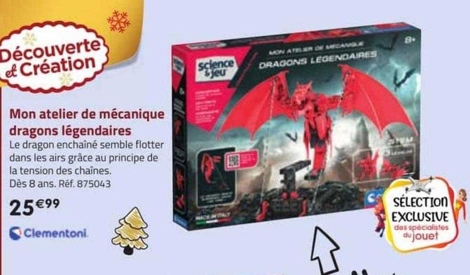 mon atelier de mécanique dragons légendaires clementoni