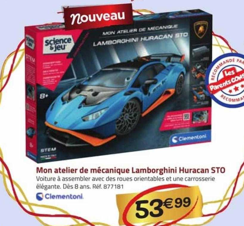 mon atelier de mécanique lamborghini huracan sto clementoni