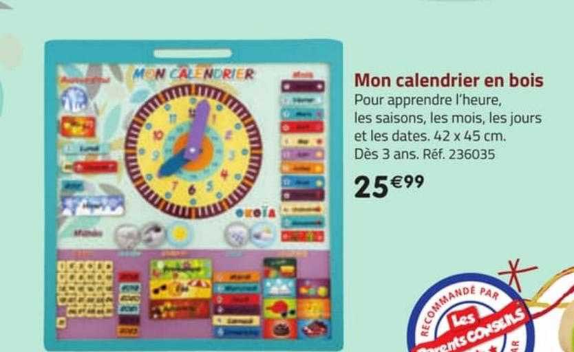 mon calendrier en bois