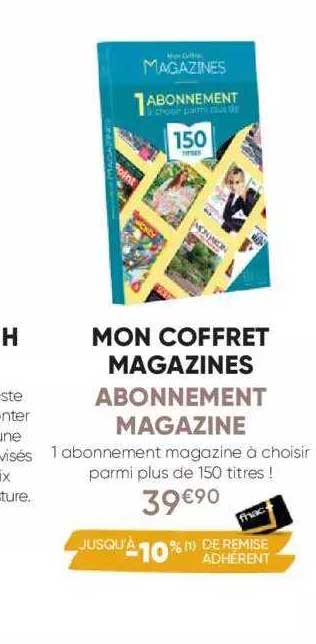 mon coffret magazines abonnement magazine