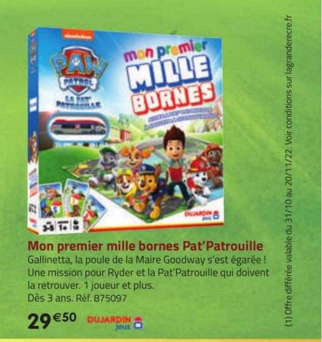 mon premier mille bornes pat'patrouille dujardin jeux