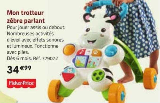 mon trotteur zèbre parlant fisher price