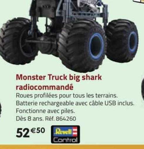 monster truck big shark radiocommandé revell control