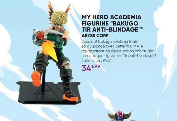 my hero academie figurine "bakugo tir anti-blindage"