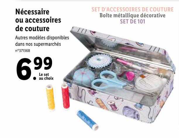nécessaire ou accessoires de couture