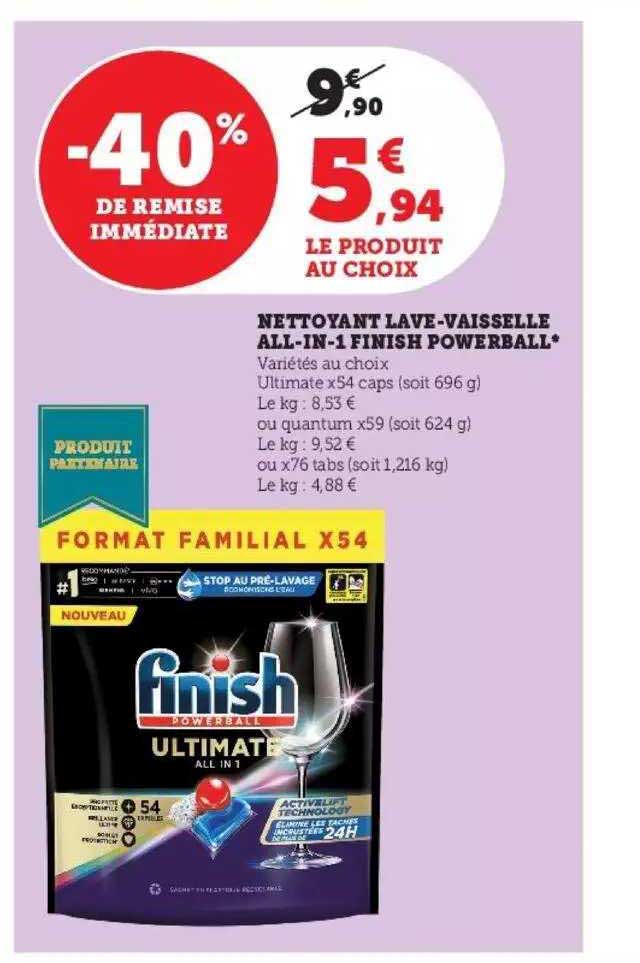 nettoyant lave-vaisselle all-in-1 finish powerball
