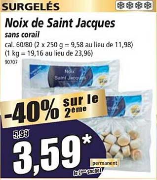 noix de saint jacques sans corail