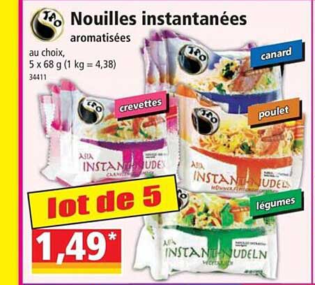nouilles instantanées aromatisées tro